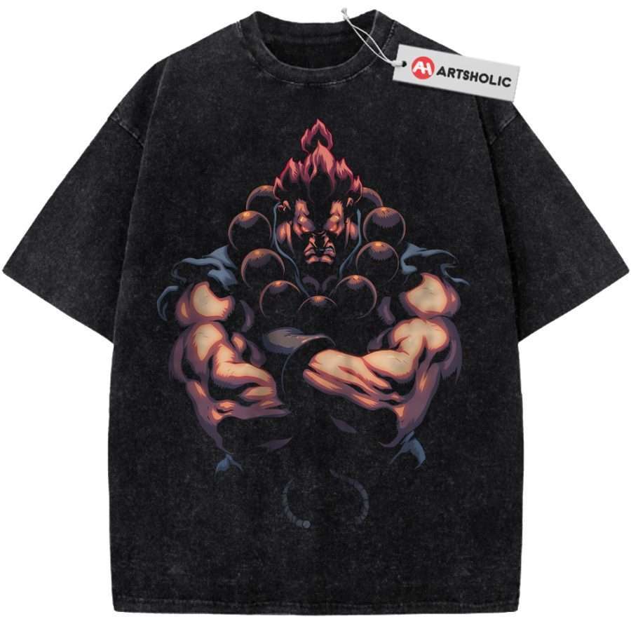 Alternative view of Akuma Shirt, Street Fighter Shirt, Game Shirt, Vintage T-Shirt
