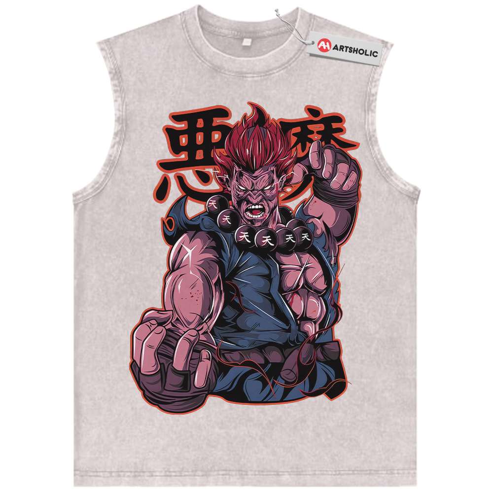 Alternative view of Akuma Shirt, Street Fighter Shirt, Game Shirt, Vintage Tee