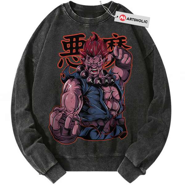 Akuma Sweatshirt, Street Fighter Sweatshirt, Game Sweatshirt, Vintage Sweater