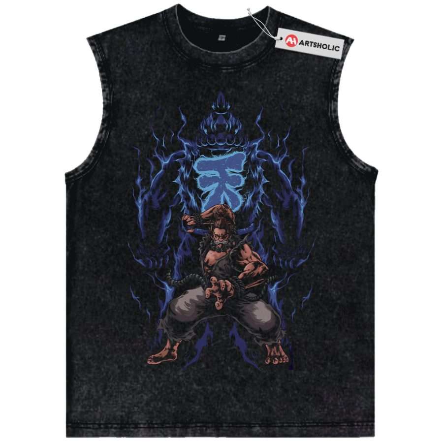 Alternative view of Akuma Tank Top, Street Fighter Tank Top, Game Tank Top, Vintage Tank Top