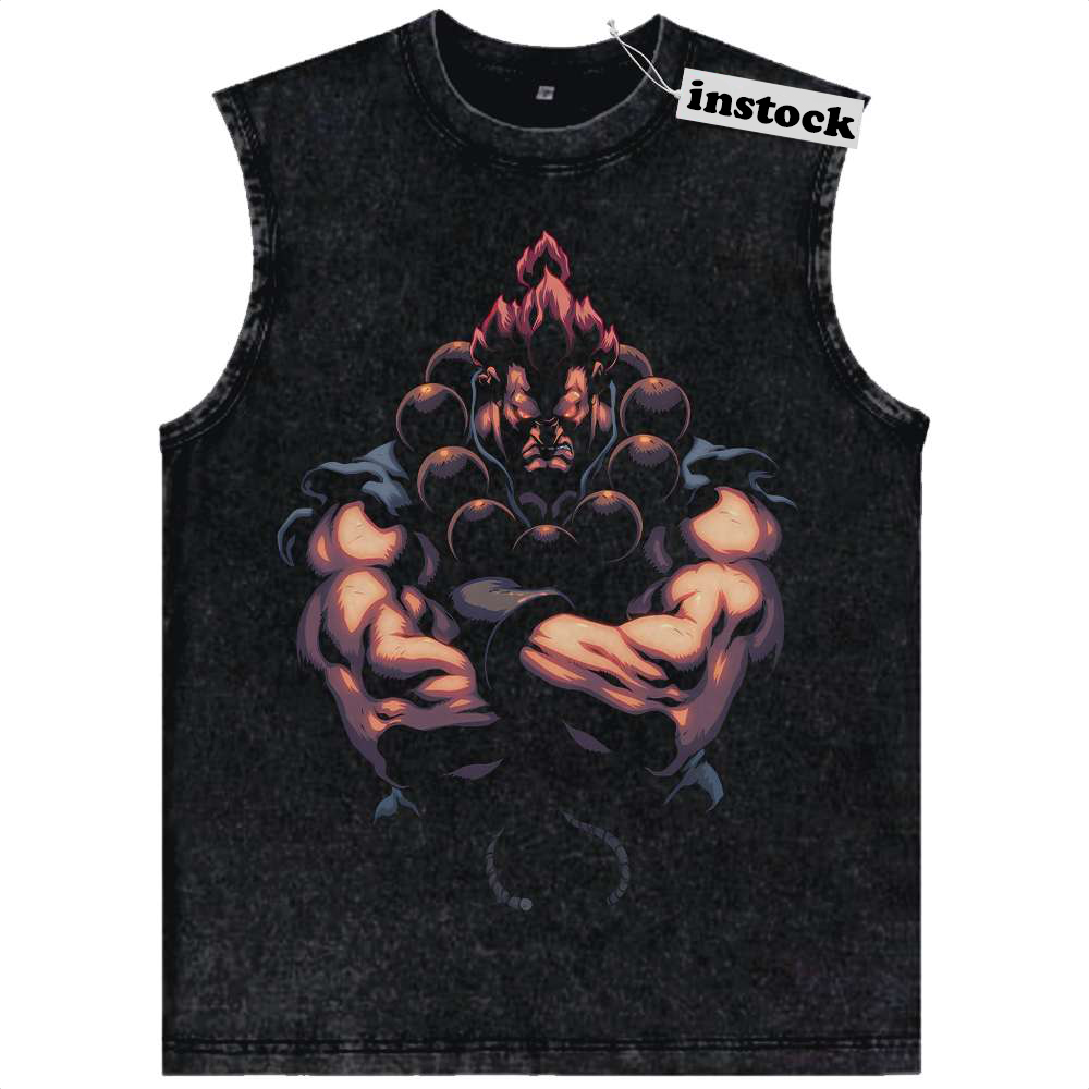 Akuma Tank Top, Street Fighter Tank Top, Game Tank Top, Vintage Tank Top