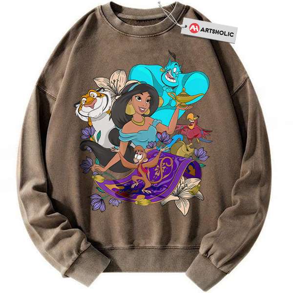 Alternative view of Aladdin Sweatshirt, Animated Sweatshirt, Vintage Sweatshirt
