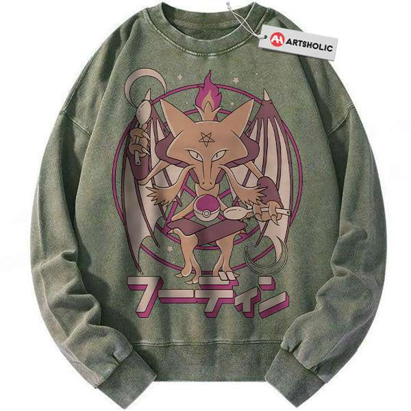Alternative view of Alakazam Sweatshirt, Pokemon Sweatshirt, PKM Sweatshirt, Anime Sweatshirt, Vintage Sweatshirt