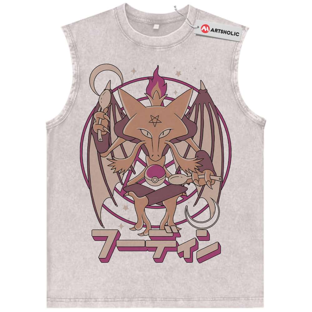 Alternative view of Alakazam Tank Top, Pokemon Tank Top, PKM Tank Top, Anime Tank Top, Vintage Tank Top