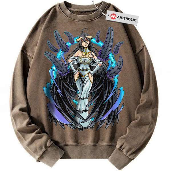 Alternative view of Albedo Sweatshirt, Overlord Sweatshirt, Anime Sweatshirt, Vintage Sweatshirt
