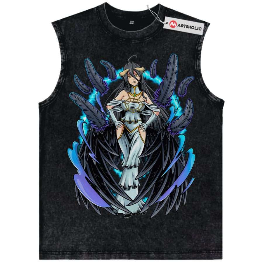Alternative view of Albedo Tank Top, Overlord Tank Top, Anime Tank Top, Vintage Tank Top