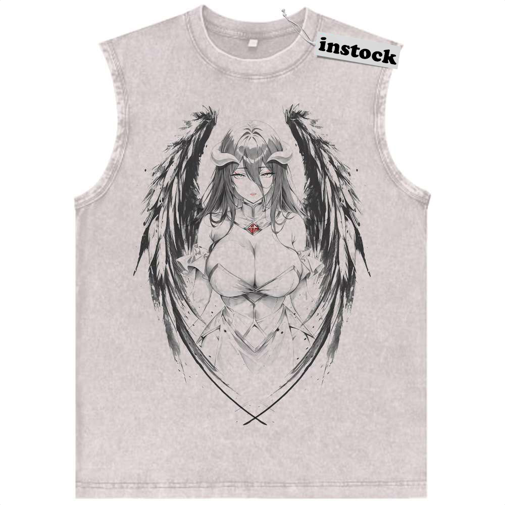 Albedo Tank Top, Overlord Tank Top, Anime Tank Top, Vintage Tank Top