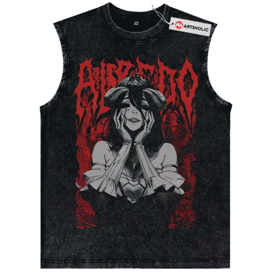 Alternative view of Albedo Tank Top, Overlord Tank Top, Anime Tank Top, Vintage Tank Top