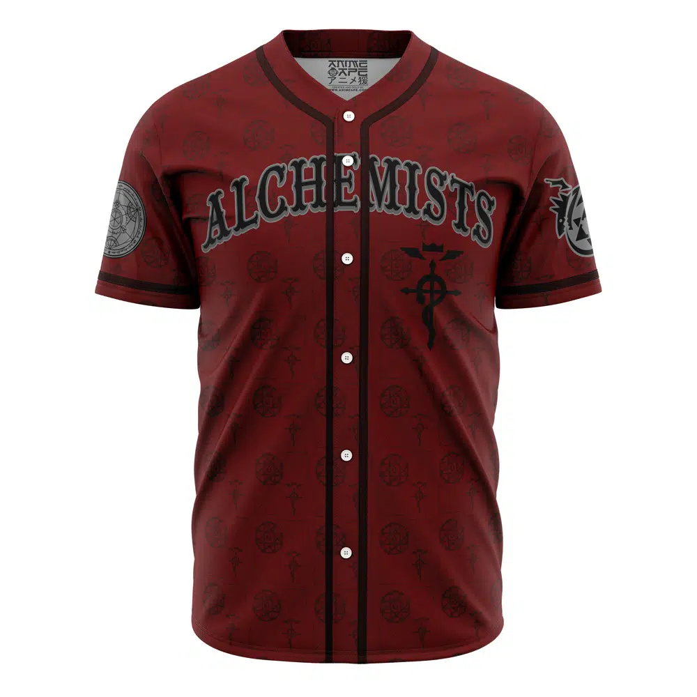 Alchemists Elric Fullmetal Alchemist Baseball Jersey