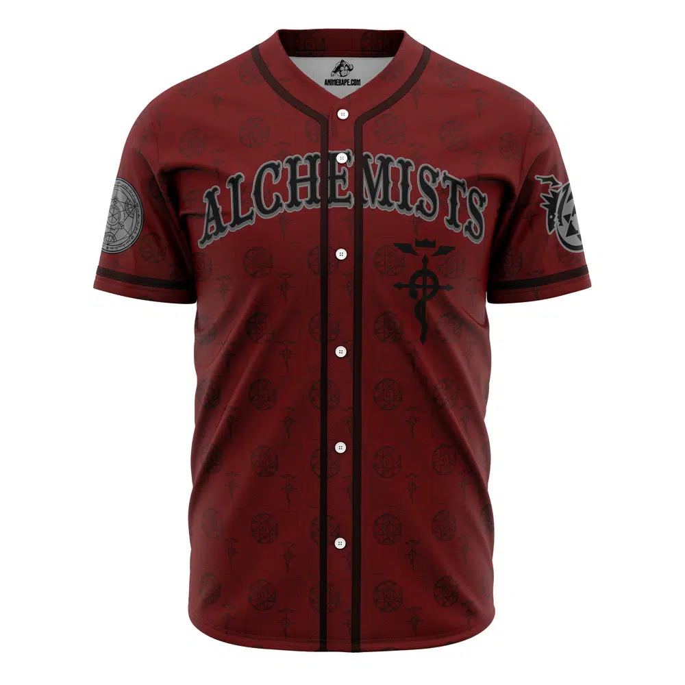 Alchemists Elric Fullmetal Alchemist Custom Baseball Jersey - Otaku Hall