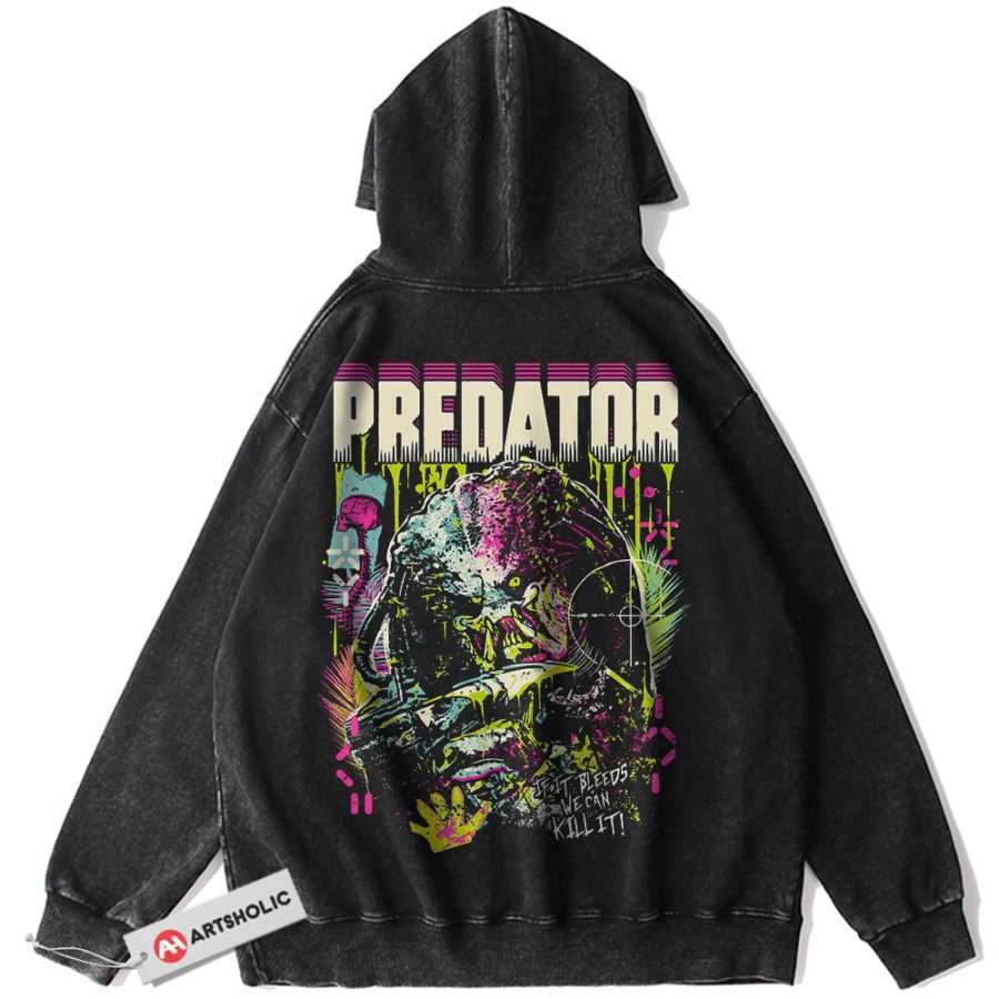 Alternative view of Alien vs Predator Hoodie, Movie Hoodie, Vintage Hoodie