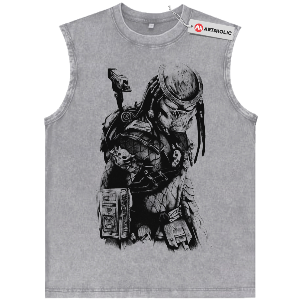 Alternative view of Alien vs Predator Tank Top, Movie Tank Top, Vintage Tank Top
