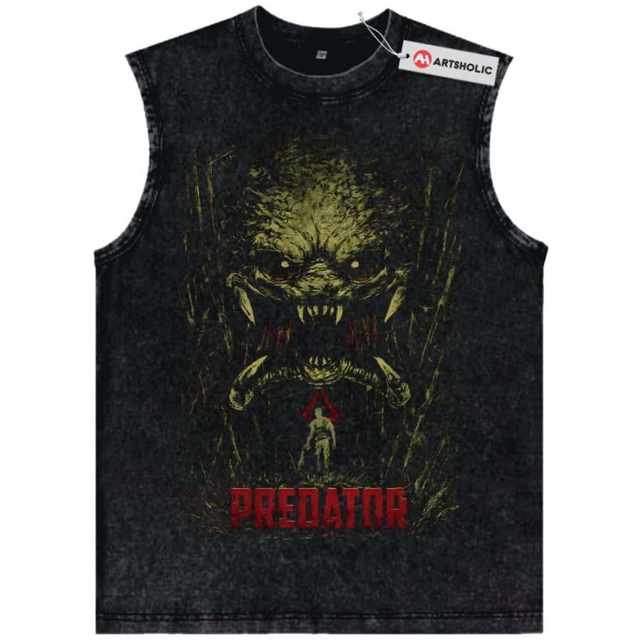 Alternative view of Alien vs Predator Tank Top, Movie Tank Top, Vintage Tank Top