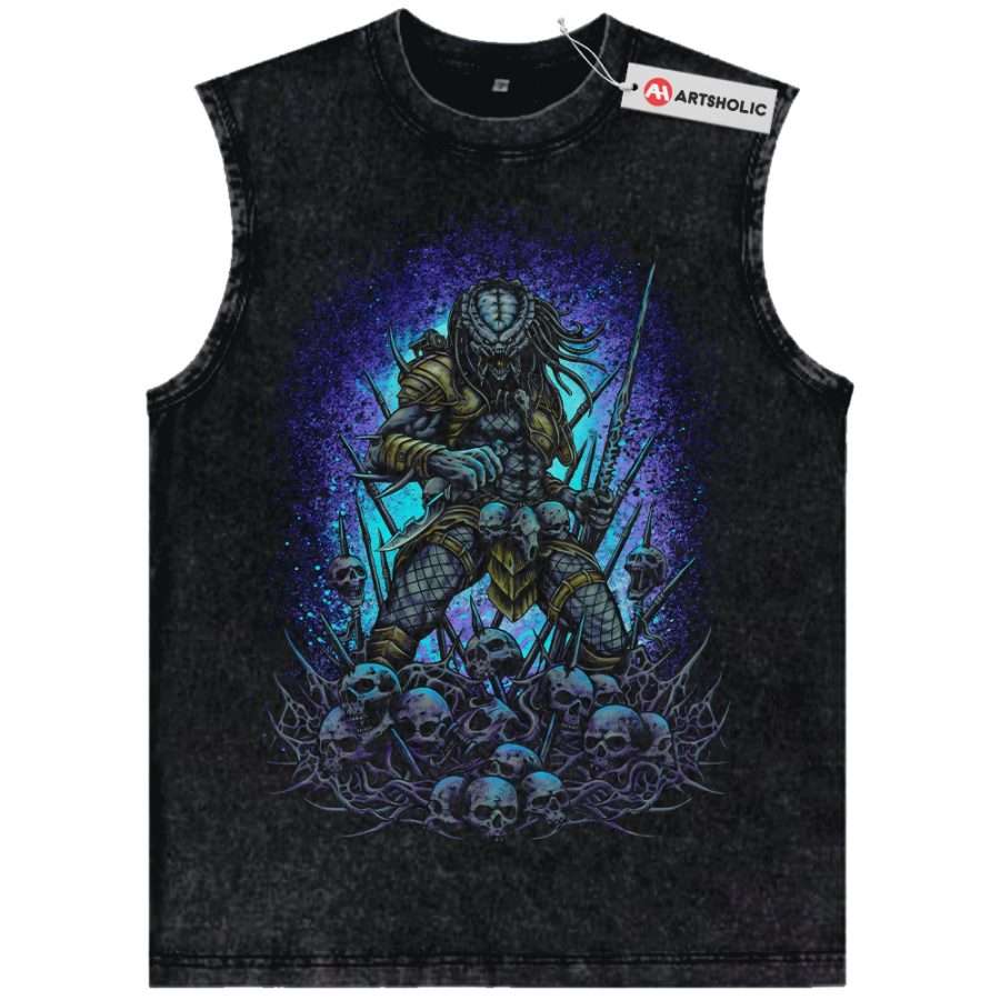 Alternative view of Alien vs Predator Tank Top, Movie Tank Top, Vintage Tank Top