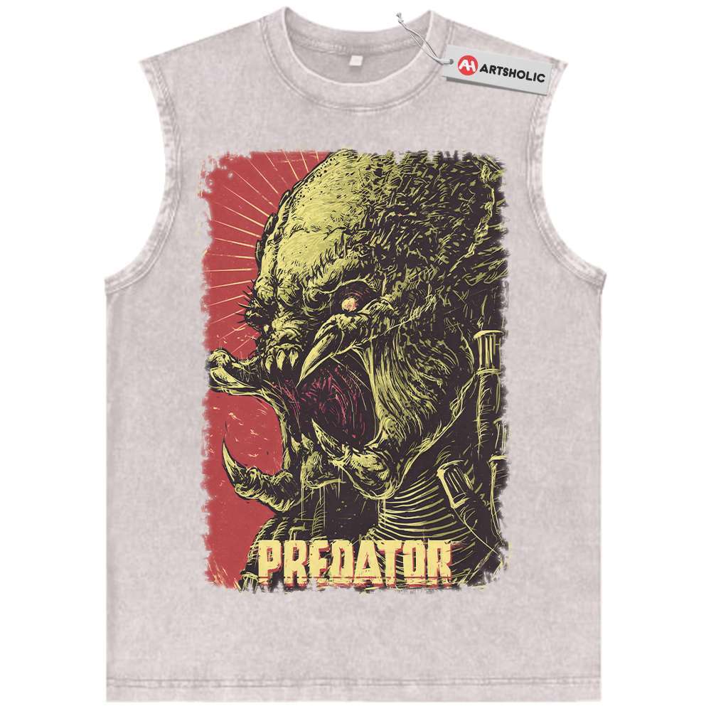 Alternative view of Alien vs Predator Tank Top, Movie Tank Top, Vintage Tank Top