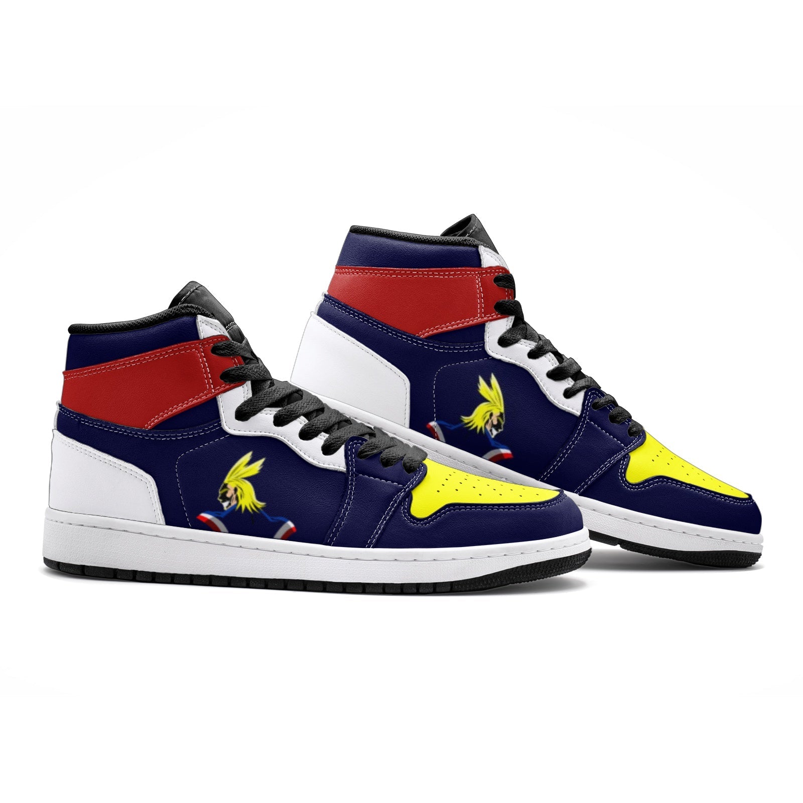 Alternative view of All Might My Hero Academia Custom Sneaker Mid 1 Basketball Shoes - Otaku Hall