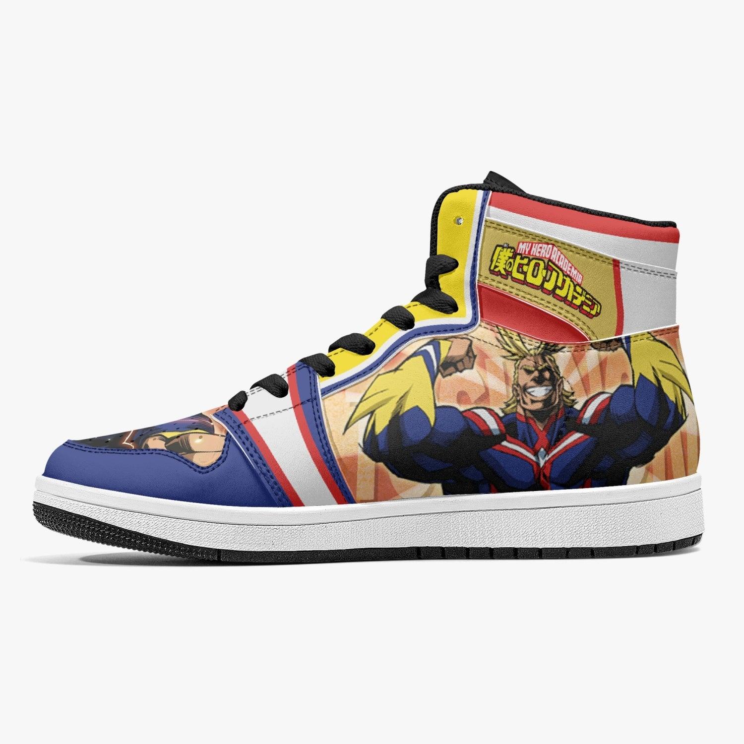 Alternative view of All Might Plus Ultra My Hero Academia Custom Sneaker Mid 1 Basketball Shoes - Otaku Hall