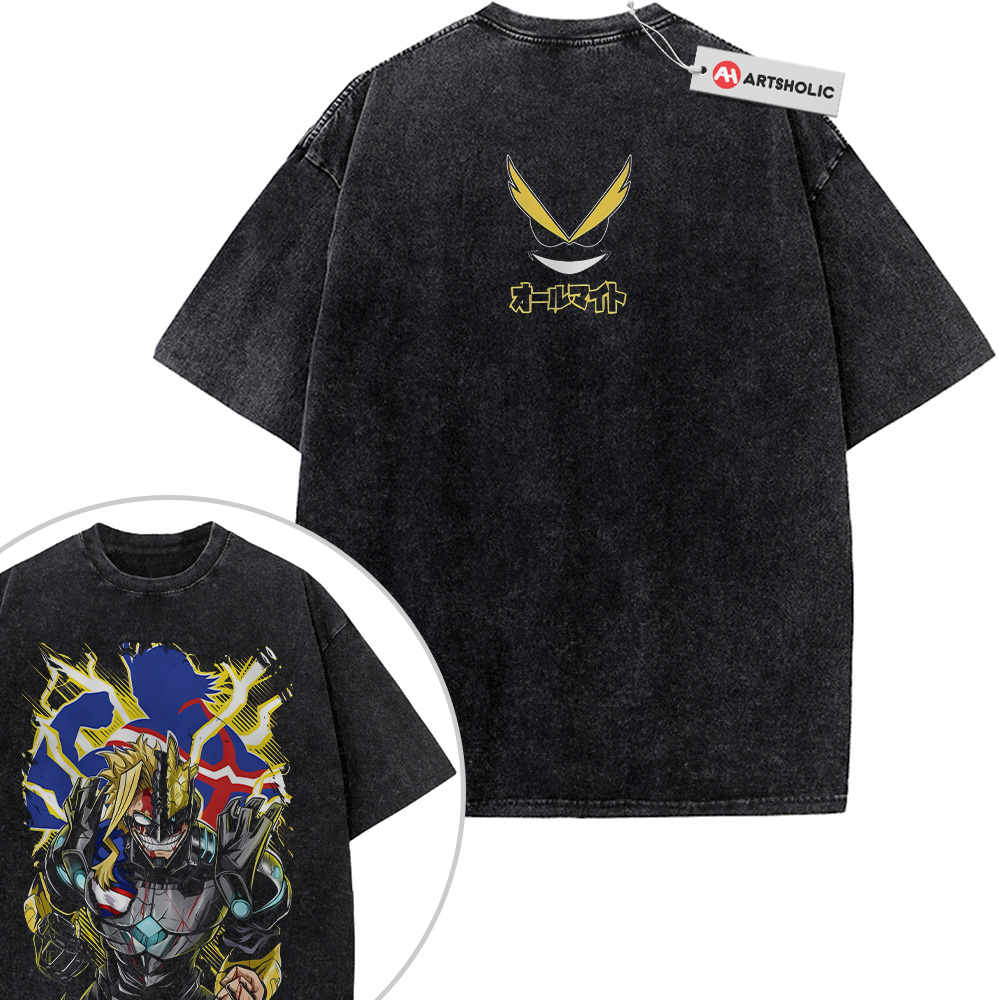 All Might Shirt, MHA Shirt, Anime Shirt, Vintage T-Shirt 2-Sided