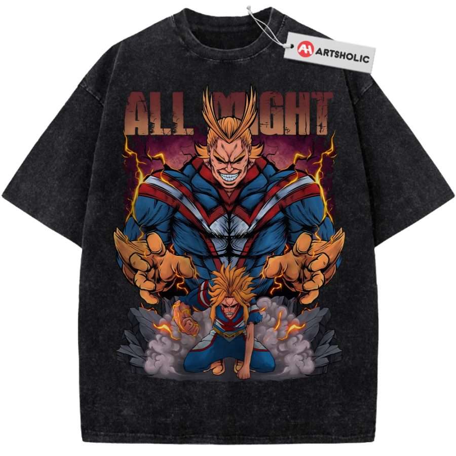 Alternative view of All Might Shirt, Toshinori Yagi shirt, MHA Shirt, Anime Shirt, Vintage T-Shirt