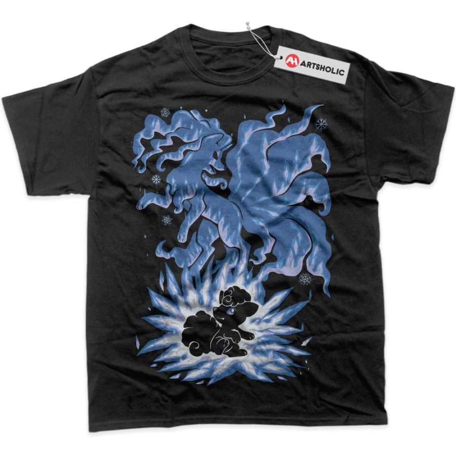 Alternative view of Alolan Ninetales Shirt, Vulpix Shirt, Pokemon Shirt, Anime Shirt, Graphic Tee