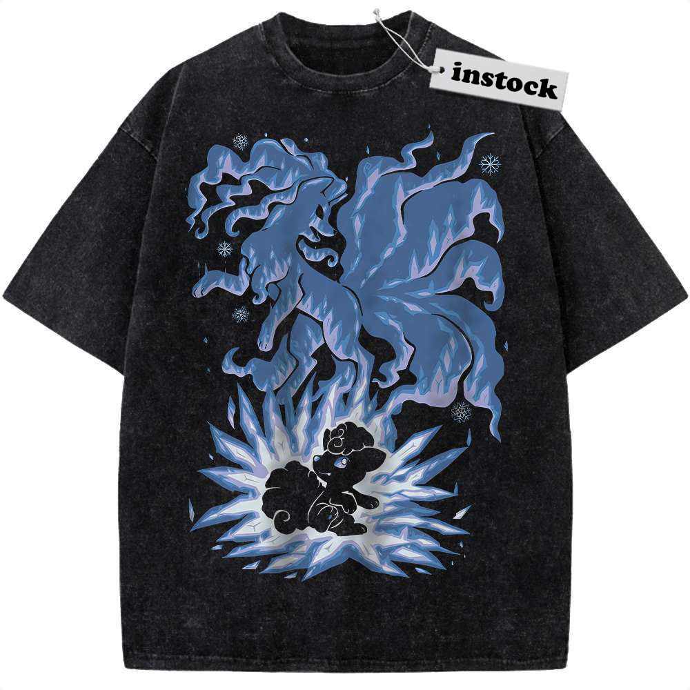 Alolan Ninetales Shirt, Vulpix Shirt, Pokemon shirt, Anime Shirt, Vintage Tee