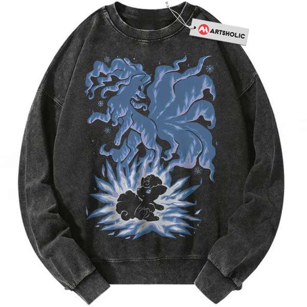 Alolan Ninetales Sweatshirt, Vulpix Sweatshirt, Pokemon Sweatshirt, Anime Sweatshirt, Vintage Sweater