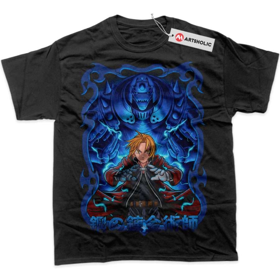 Alternative view of Alphonse vs Edward Elric Shirt, Fullmetal Alchemist Shirt, Anime Shirt, Graphic T-Shirt