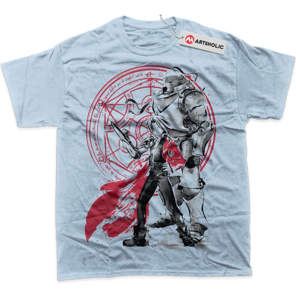Alternative view of Alphonse vs Edward Elric Shirt, Fullmetal Alchemist Shirt, Anime Shirt, Graphic T-Shirt