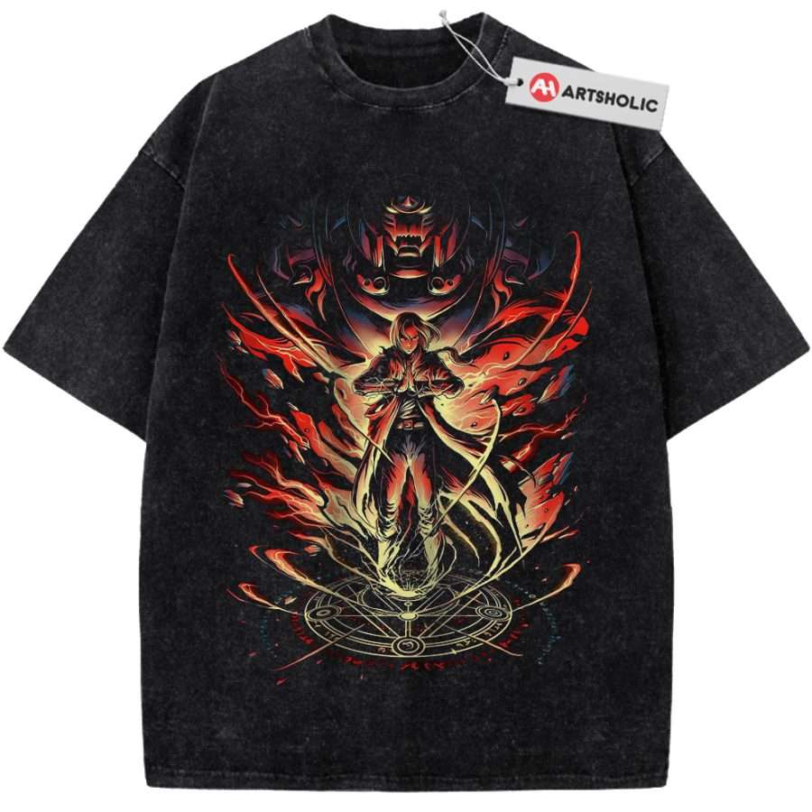 Alternative view of Alphonse vs Edward Elric Shirt, Fullmetal Alchemist Shirt, Anime Shirt, Vintage T-Shirt