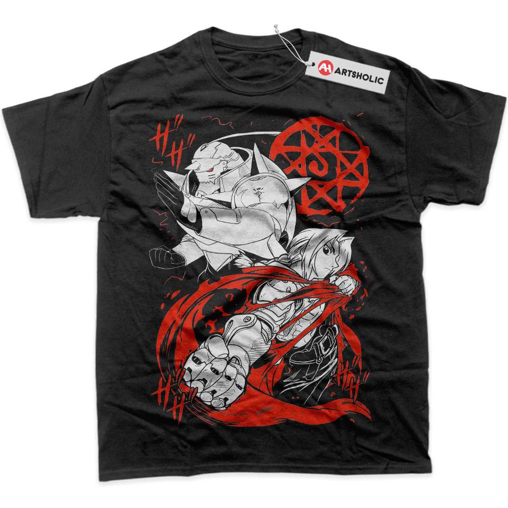 Alphonse vs Edward Elric Shirt, Fullmetal Alchemist Shirt, FMA Shirt, Anime Shirt, Graphic T-Shirt