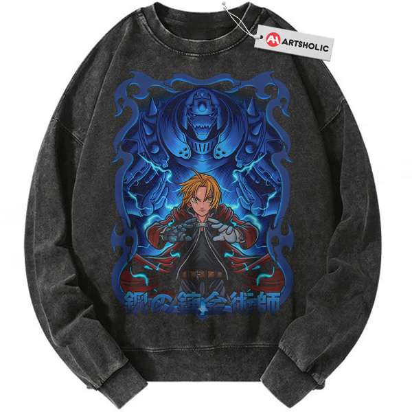 Alphonse vs Edward Elric Sweatshirt, Fullmetal Alchemist Sweatshirt, Anime Sweatshirt, Vintage Sweatshirt