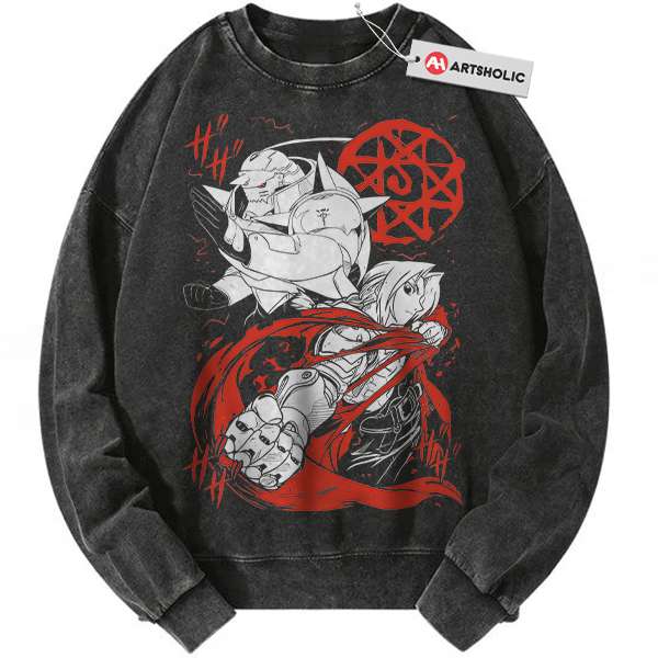 Alphonse vs Edward Elric Sweatshirt, Fullmetal Alchemist Sweatshirt, FMA Sweatshirt, Anime Sweatshirt, Vintage Sweatshirt