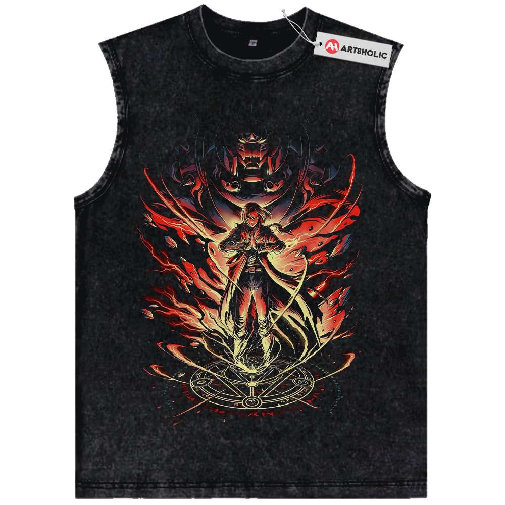 Alphonse vs Edward Elric Tank Top, Fullmetal Alchemist Tank Top, Anime Tank Top, Vintage Tank Top