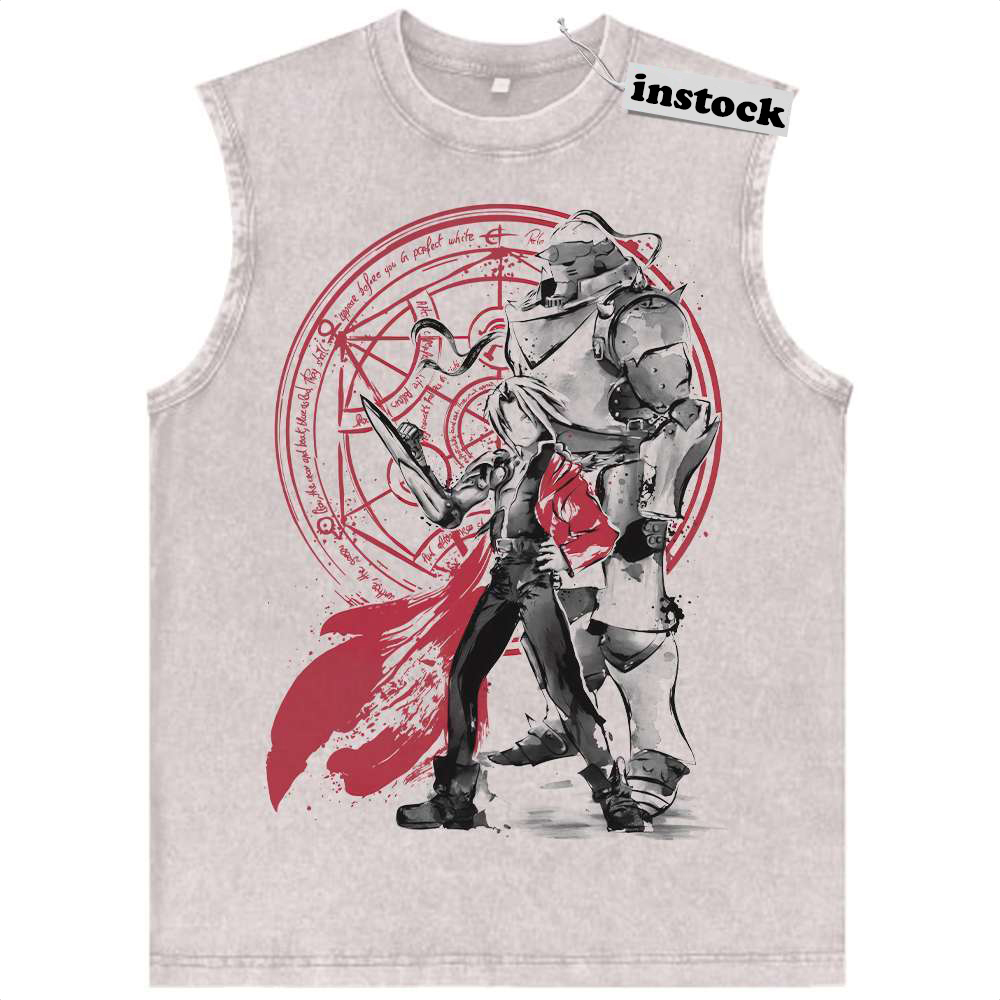 Alphonse vs Edward Elric Tank Top, Fullmetal Alchemist Tank Top, Anime Tank Top, Vintage Tank Top
