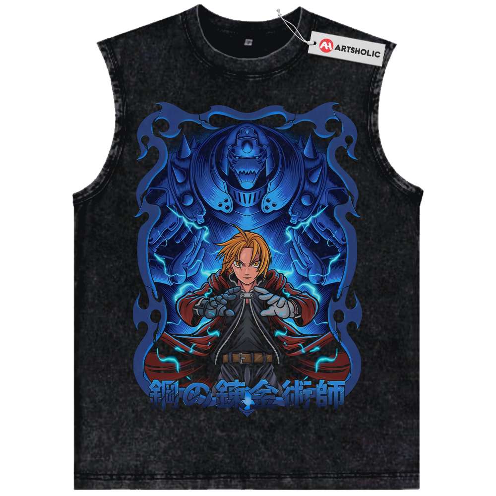 Alphonse vs Edward Elric Tank Top, Fullmetal Alchemist Tank Top, Anime Tank Top, Vintage Tank Top
