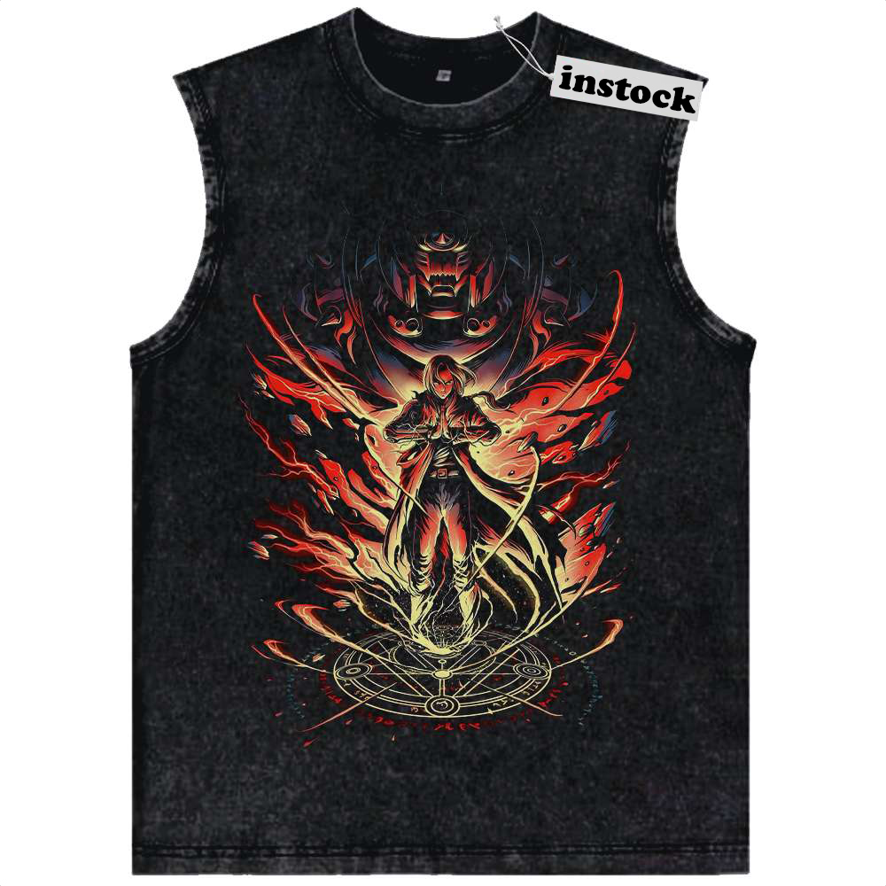Alphonse vs Edward Elric Tank Top, Fullmetal Alchemist Tank Top, Anime Tank Top, Vintage Tank Top