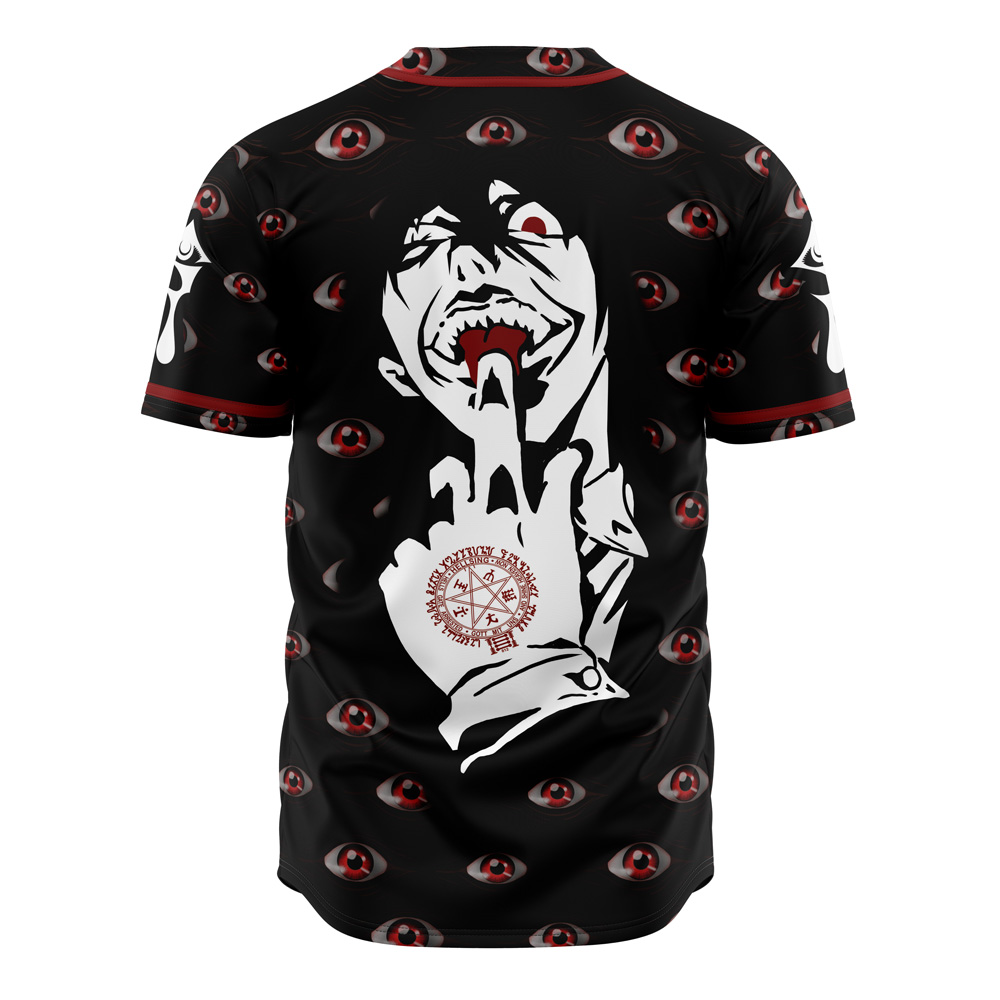 Alternative view of Alucard Eyes V1 Hellsing Baseball Jersey