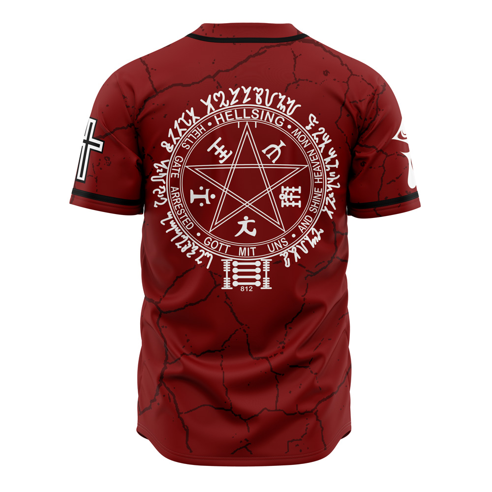 Alternative view of Alucard Eyes V2 Hellsing Baseball Jersey