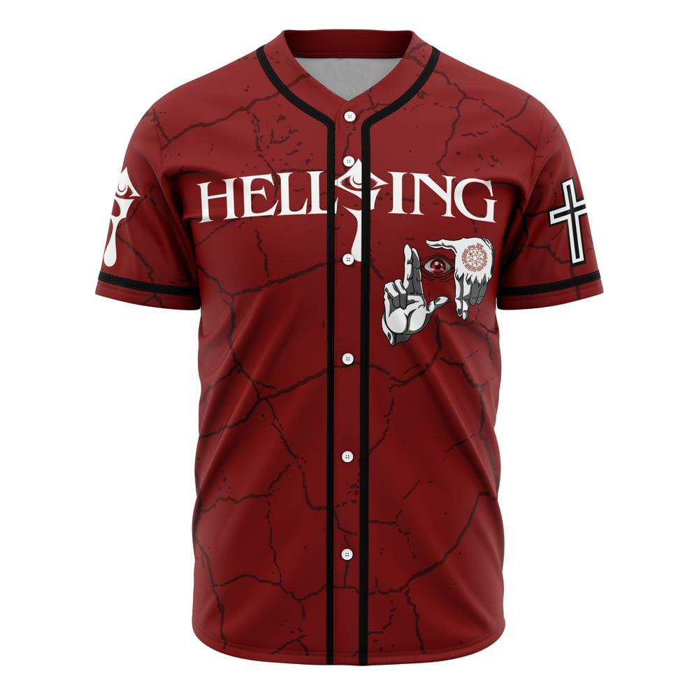 Alucard Eyes V2 Hellsing Custom Baseball Jersey - Otaku Hall