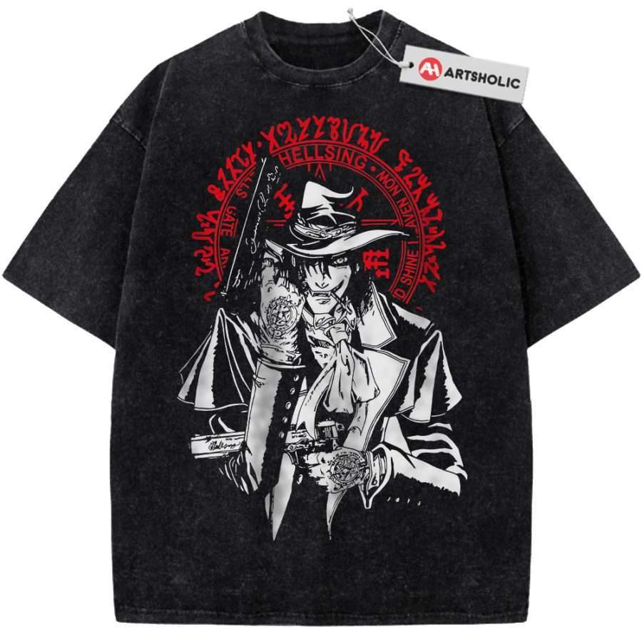 Alternative view of Alucard Shirt, Hellsing Shirt, Anime Shirt, Vintage Tee