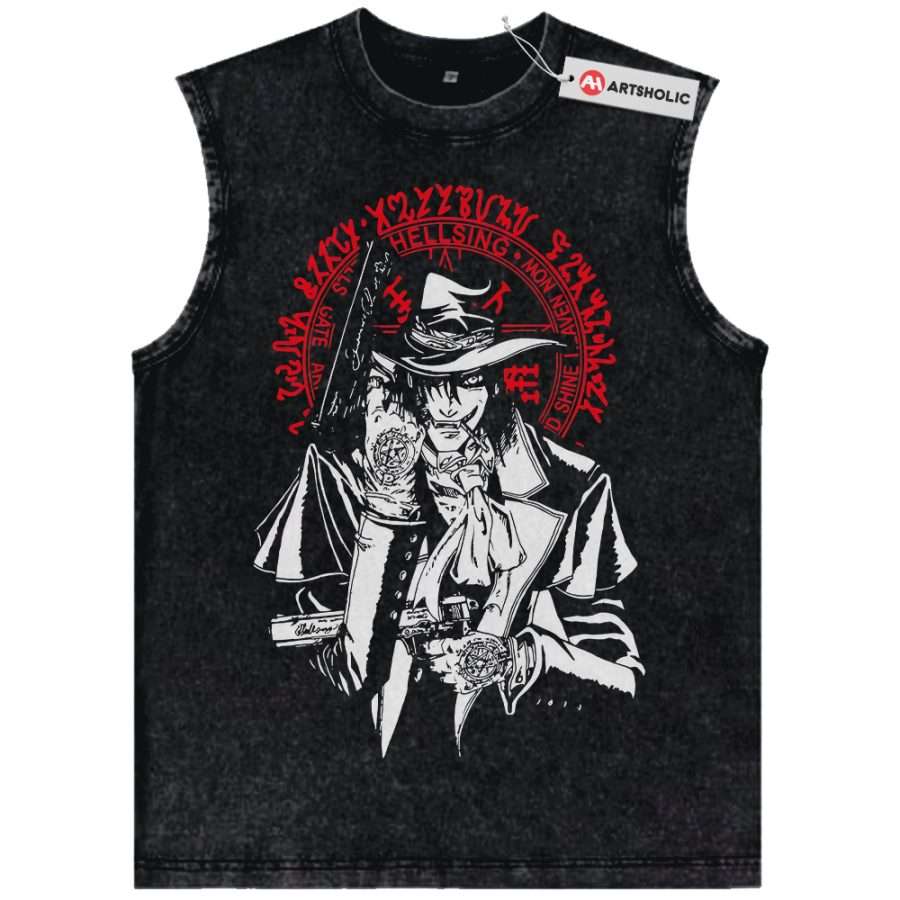 Alternative view of Alucard Tank Top, Hellsing Tank Top, Anime Tank Top, Vintage Tank Top