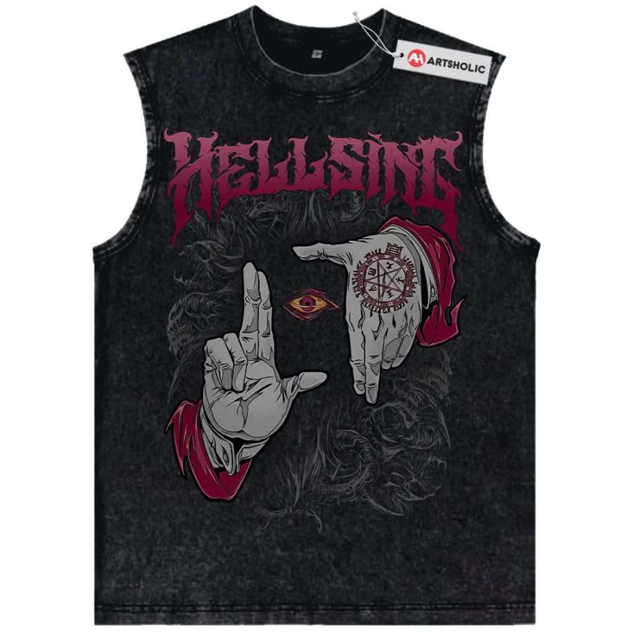 Alternative view of Alucard Tank Top, Hellsing Tank Top, Anime Tank Top, Vintage Tank Top