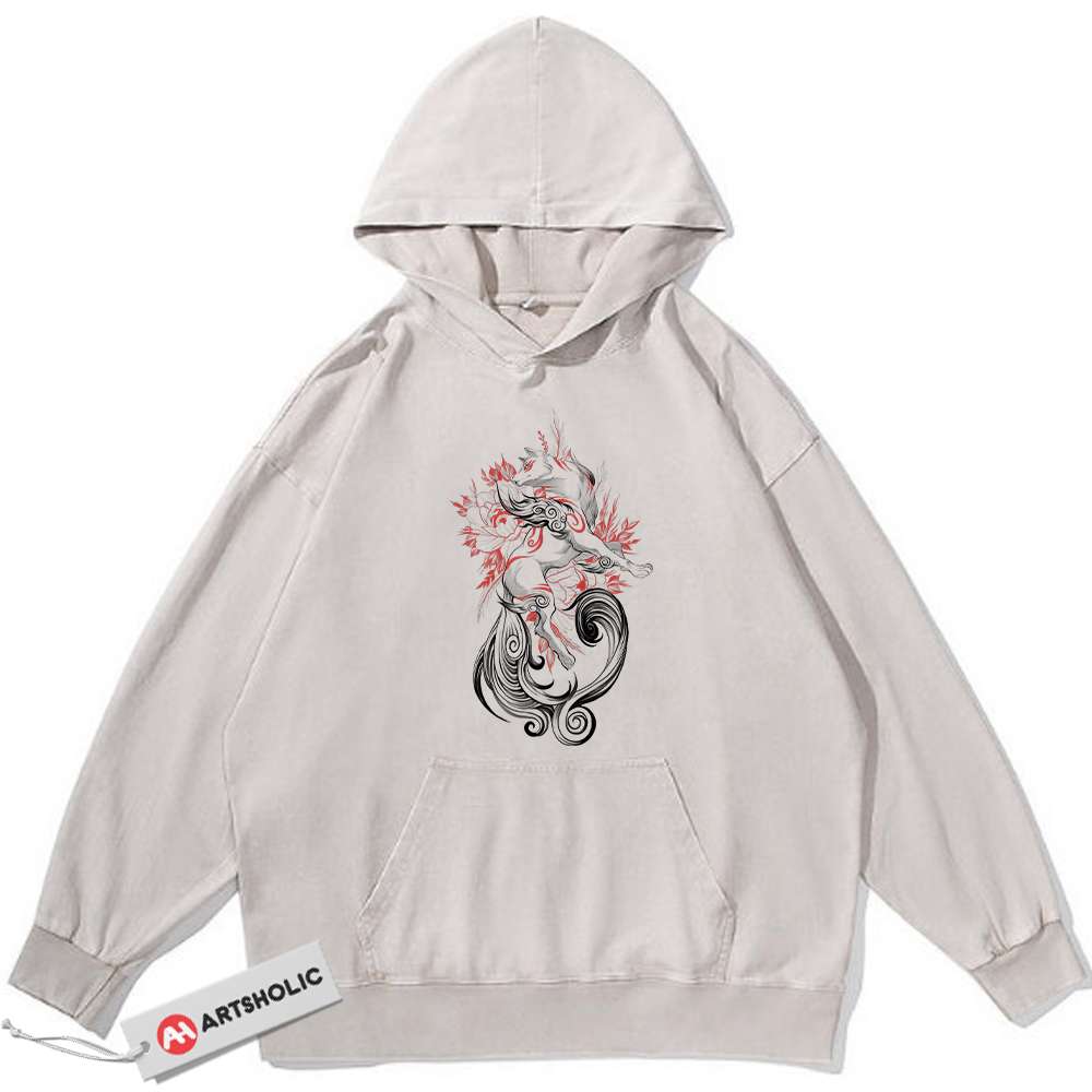 Amaterasu Hoodie, Okami Hoodie, Game Hoodie, Vintage Hoodie