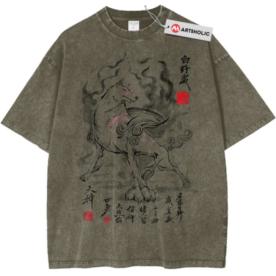 Alternative view of Amaterasu Shirt, Okami Shirt, Game Shirt, Vintage Tee