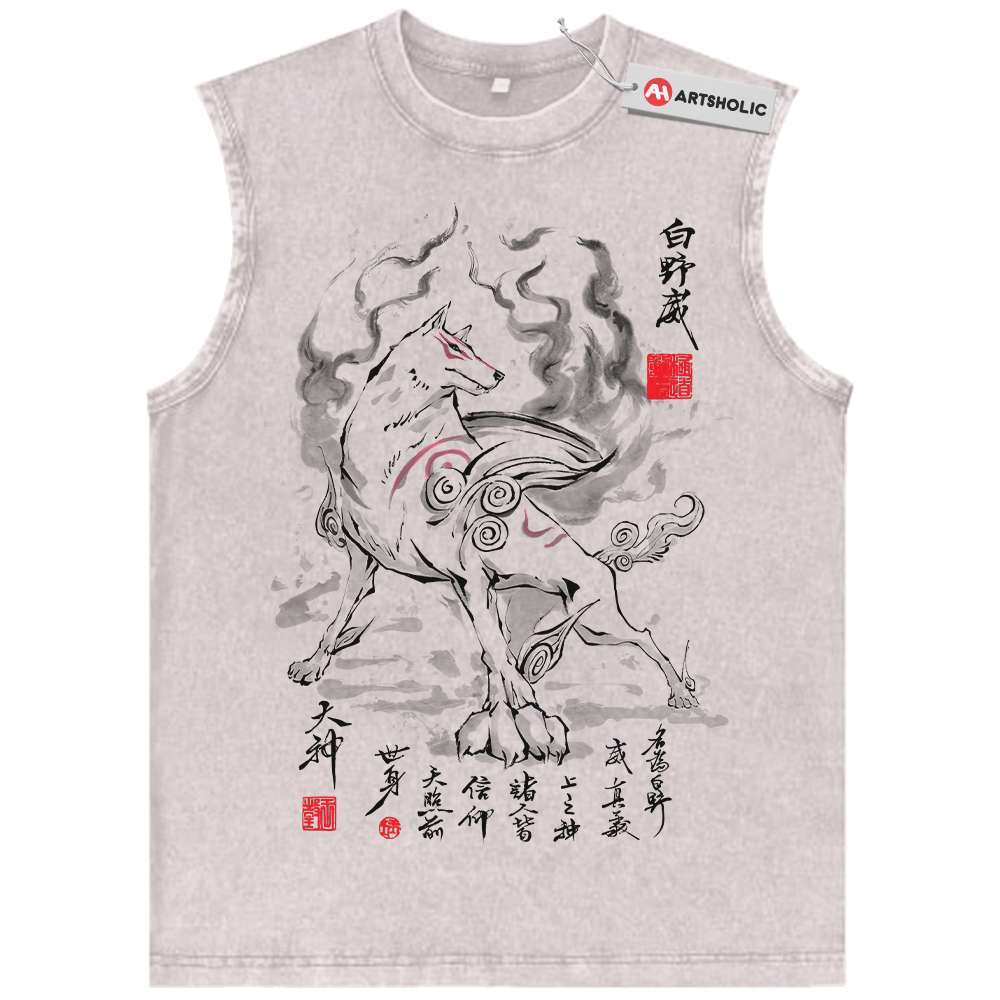 Amaterasu Tank Top, Okami Tank Top, Game Tank Top, Vintage Tank Top