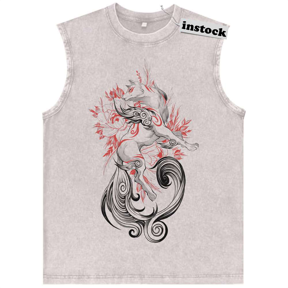Amaterasu Tank Top, Okami Tank Top, Game Tank Top, Vintage Tank Top