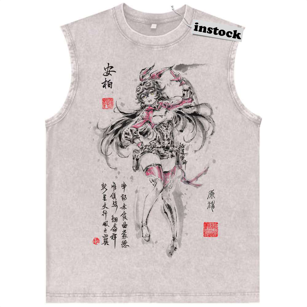 Amber Tank Top, Genshin Impact Tank Top, Game Tank Top, Vintage Tank Top