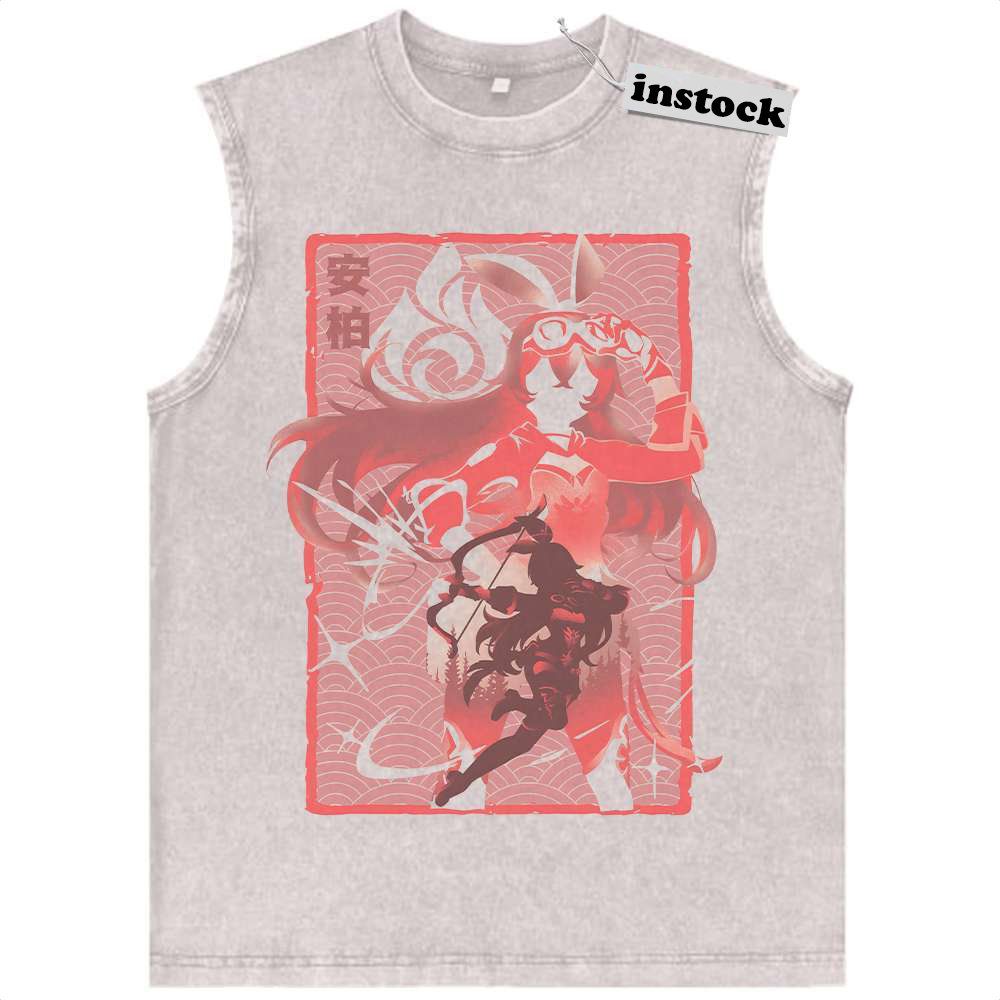 Amber Tank Top, Genshin Impact Tank Top, Game Tank Top, Vintage Tank Top