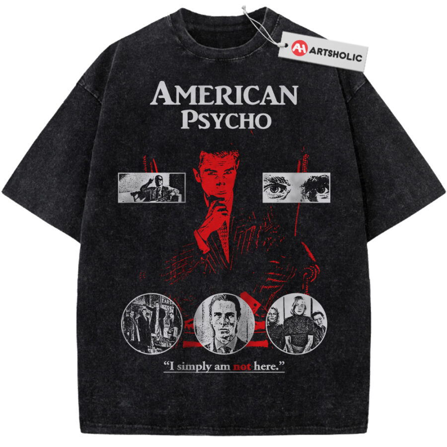 Alternative view of American Psycho Shirt, Halloween Shirt, Horror Movie Shirt, Vintage T-Shirt