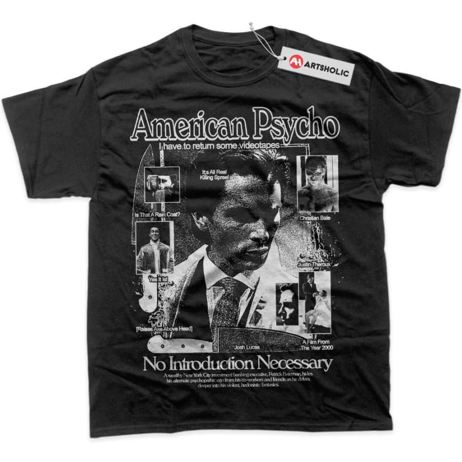 Alternative view of American Psycho Shirt, Halloween Shirt, Horror Shirt, Graphic T-Shirt